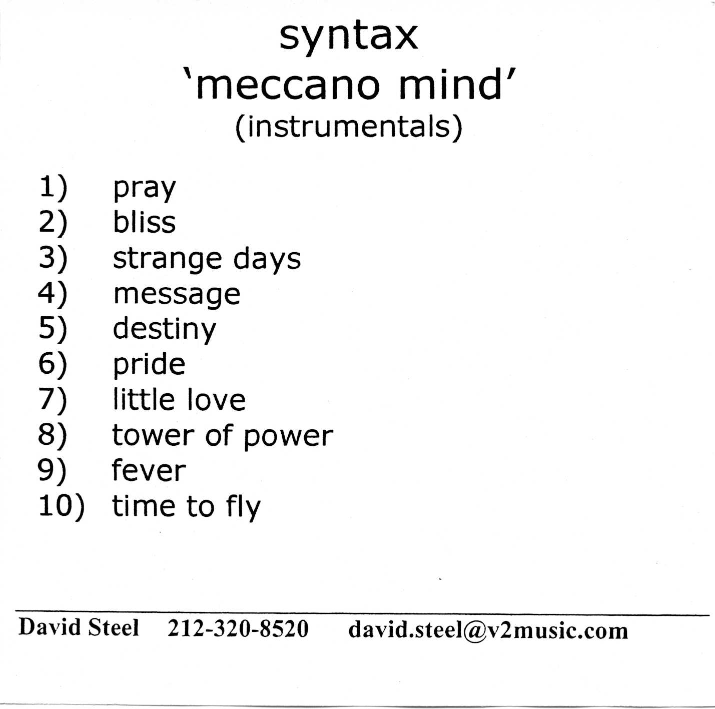 Cover cover of Meccano Mind by Syntax