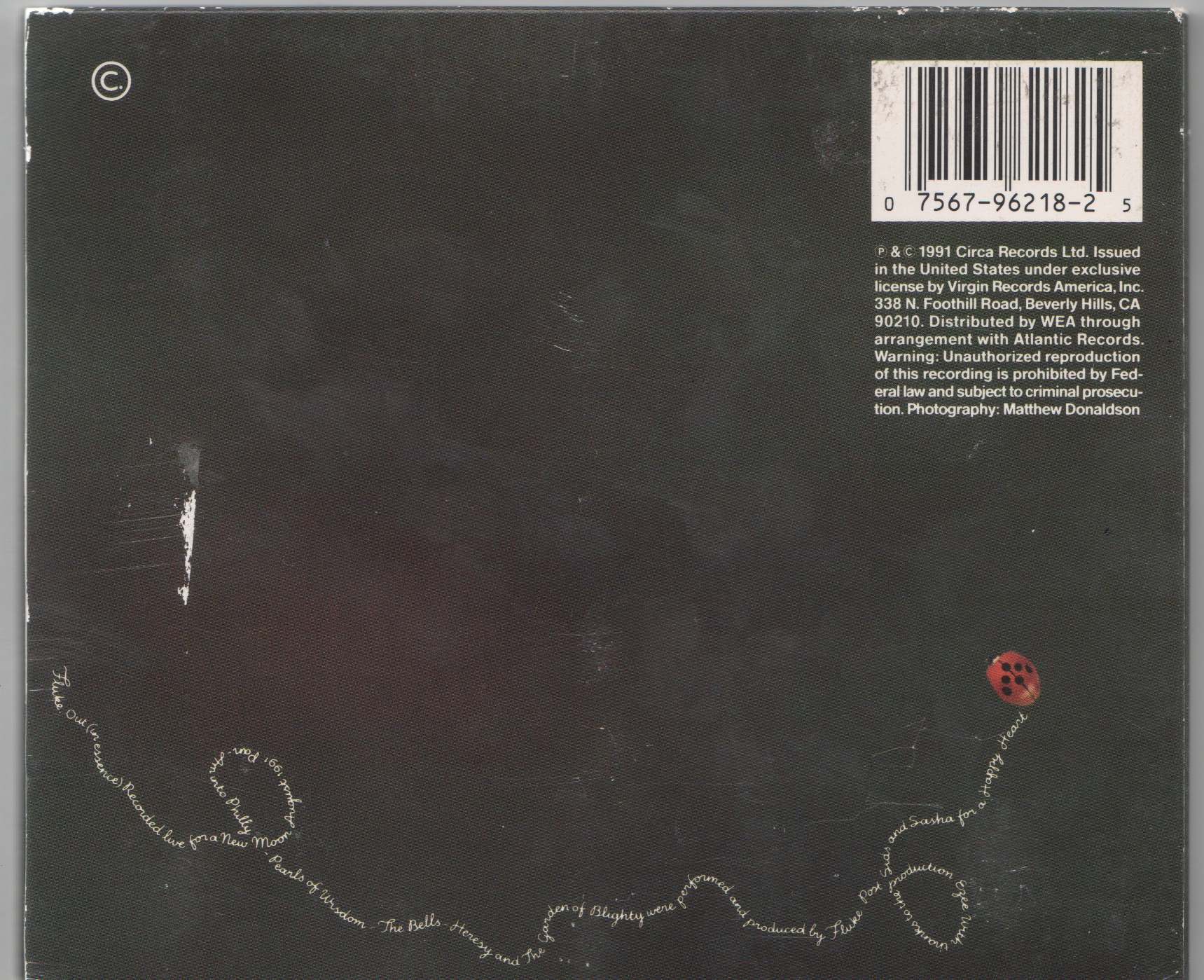 Back cover of Out (in essence) by Fluke