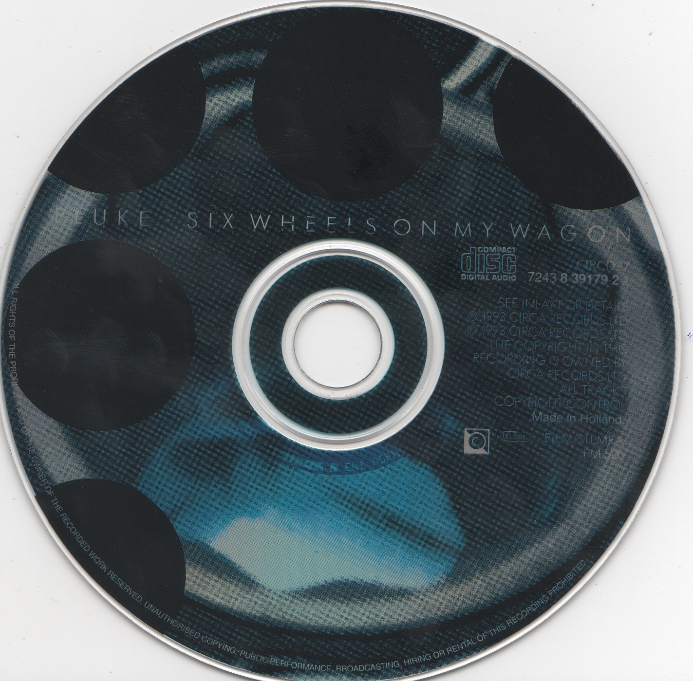 CD cover of Six Wheels on My Wagon by Fluke
