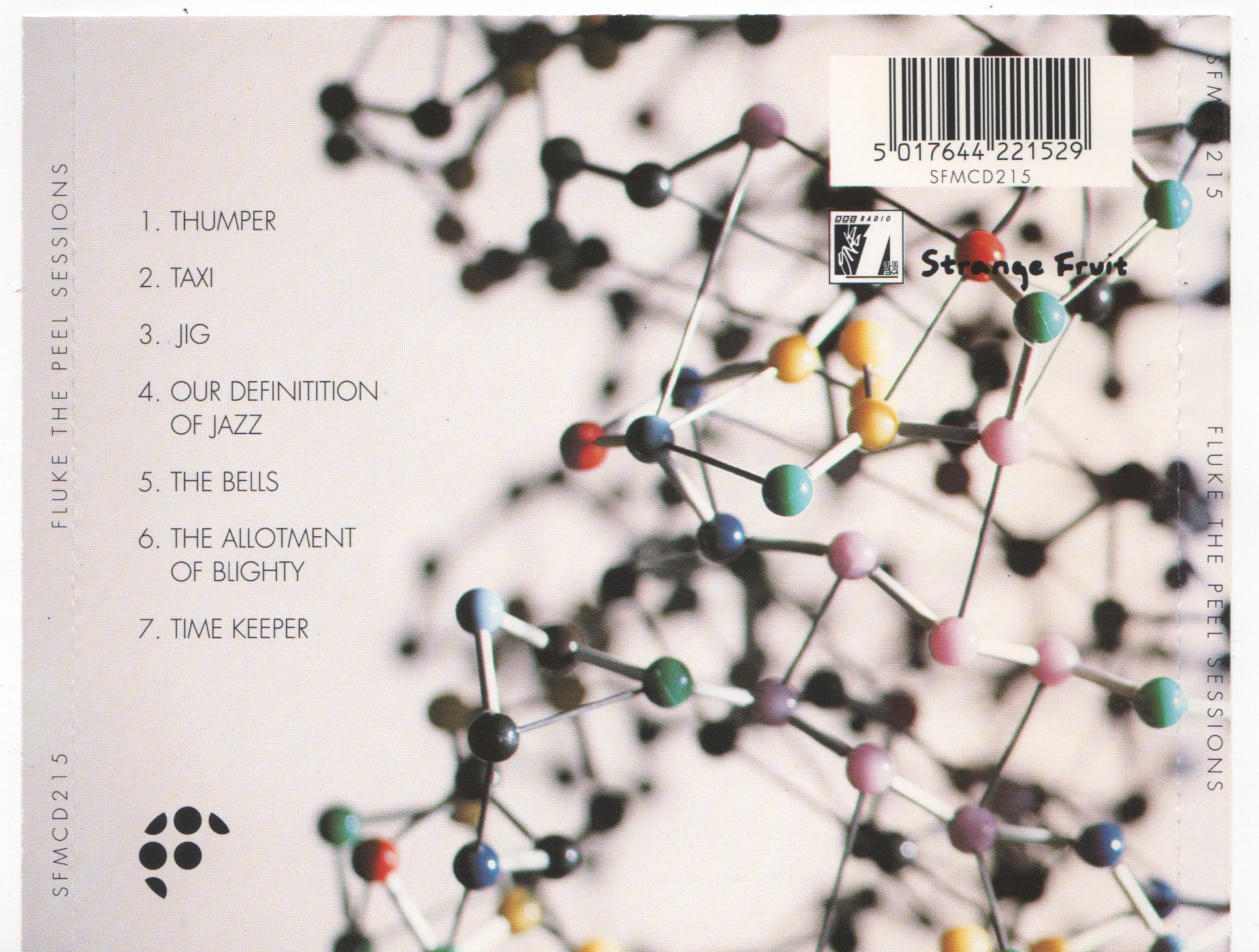Back cover of The Peel Sessions by Fluke