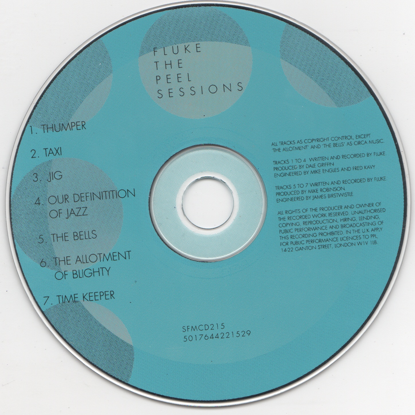 CD cover of The Peel Sessions by Fluke